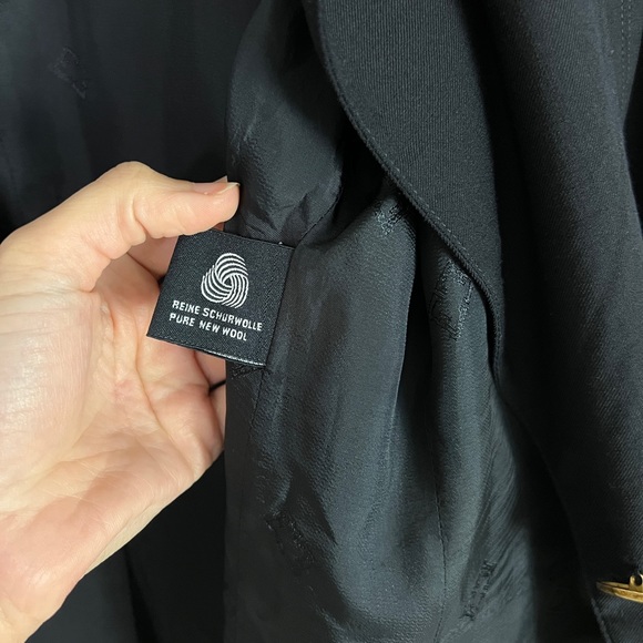 Escada Margaretha Lay Black Vintage 100% Virgin Wool Blazer Jacket Size EU 40 - Picture 8 of 8